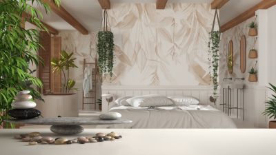 Serene Bedroom Accent Wall